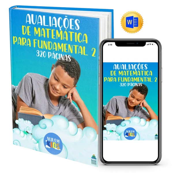 <b>320 Avaliações de Matemática Editáveis</b> para o Fundamental 2